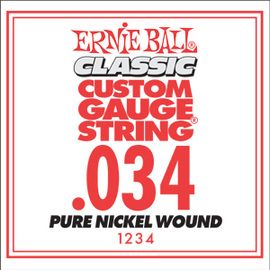 Струна для электрогитар ERNIE BALL .034 Pure Nickel P01234, фото 